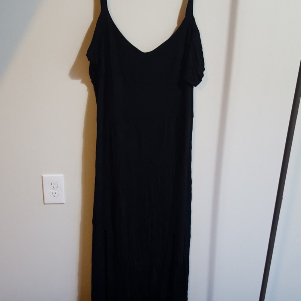 Plus Kady Open Shoulder Split Front Maxi